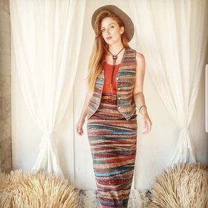 Vintage Western Skirt and Vest Set!🤠☀️